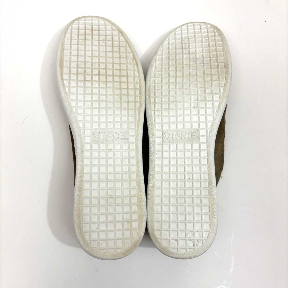 Vince Slip‎ On Suede Leather Shoes Womens Size 8 38 Beige Casual Flats Sneakers - Picture 4 of 14
